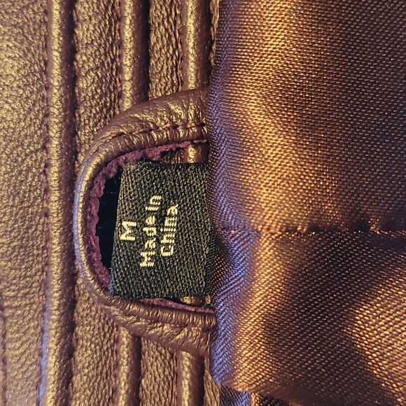 Pamela McCoy Couture vintage leather coat size M - Picture 10 of 13